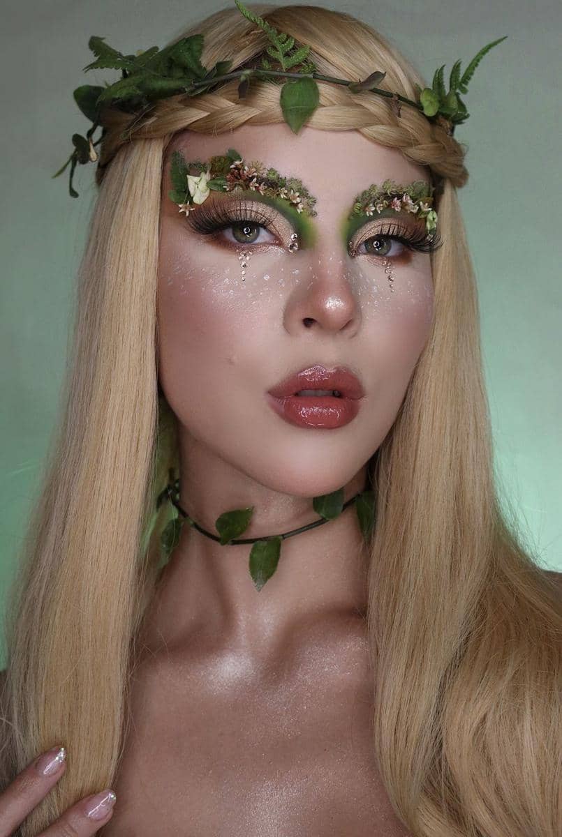 floral eye makeup