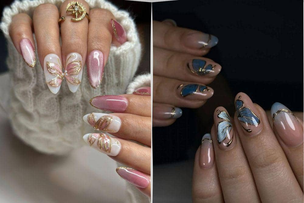 butterlfy nail art