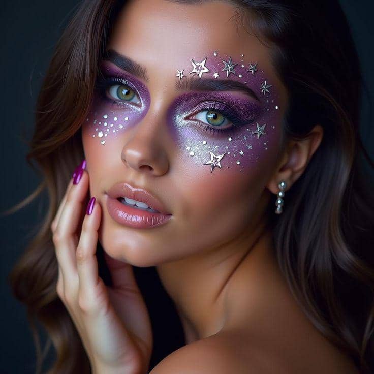 galaxy eye makeup
