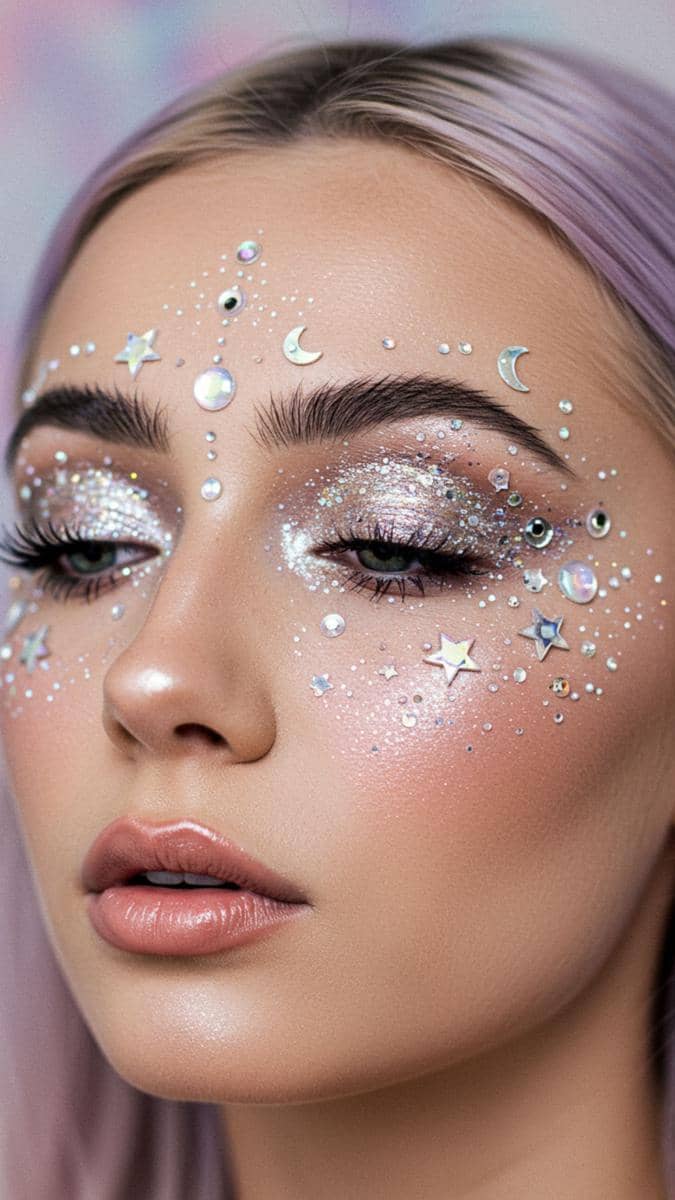 galaxy eye makeup