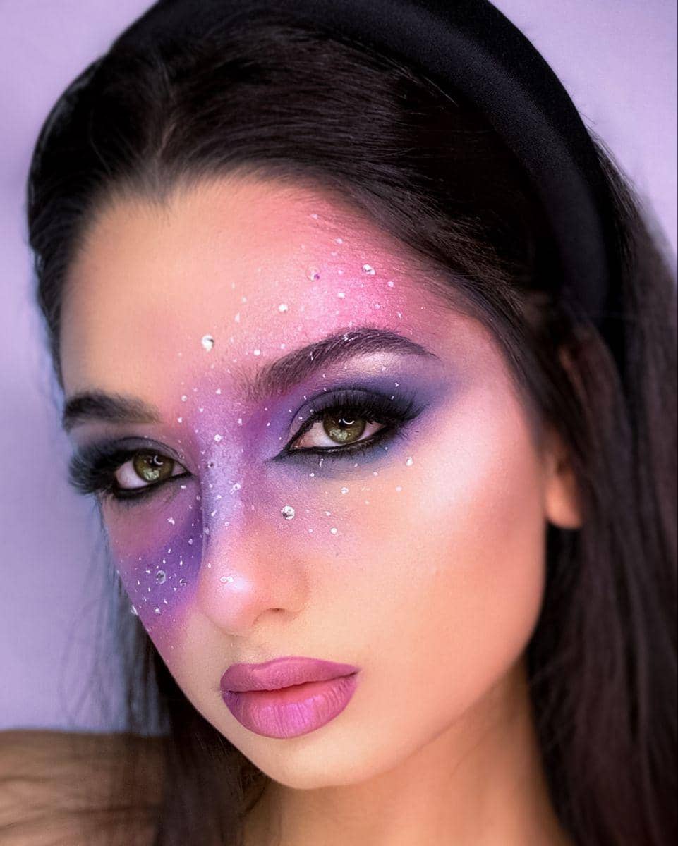 galaxy eye makeup
