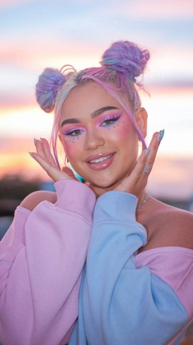 pastel candy eye makeup