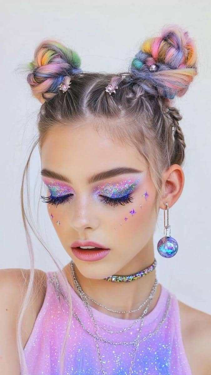 pastel candy eye makeup