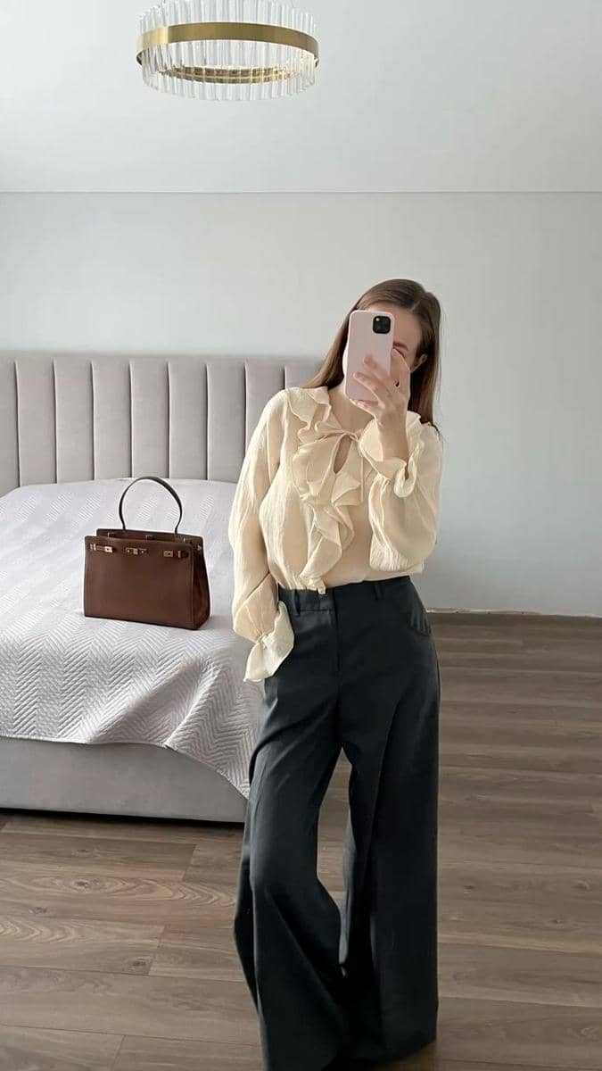 baju ruffle bouse untuk Natal