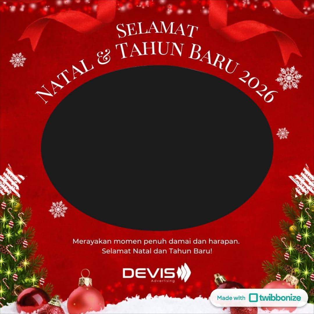 twibbon Natal 2025 dan Tahun Baru 2026