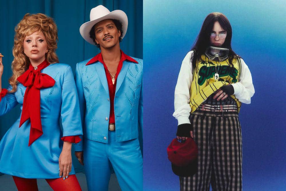 Lady Gaga dan Bruno Mars, serta Billie Eilish.