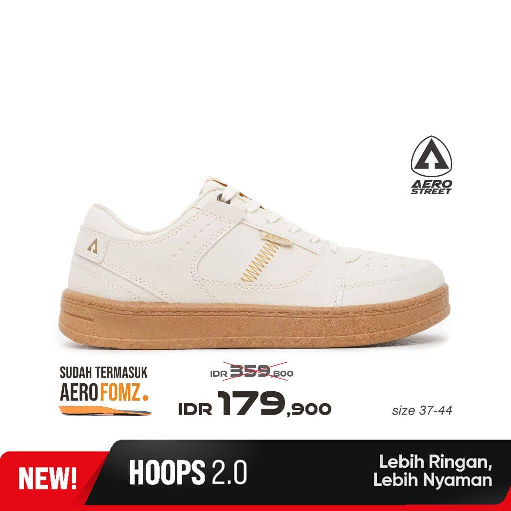 Aerostreet Hoops Low 2.0 Gum Off White Off White 