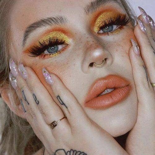 sunset eye makeup