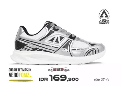 Aerostreet Riven Putih Hitam Abu 