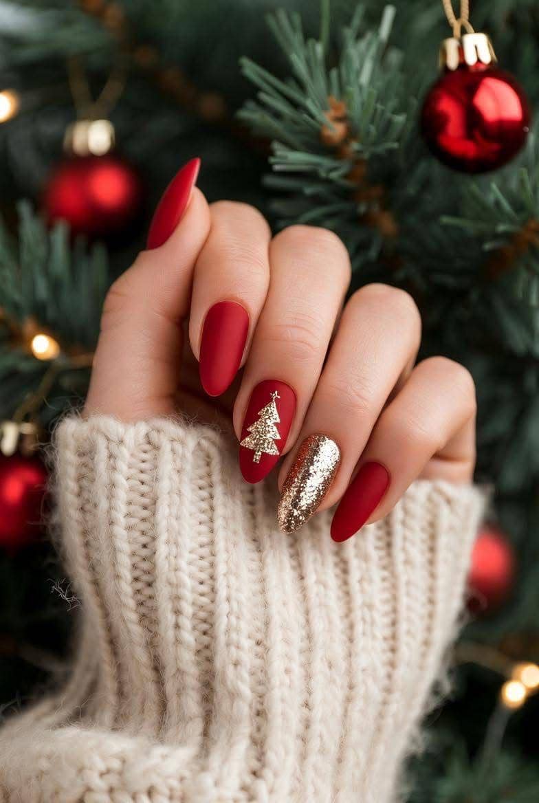 inspirasi nail art untuk natal 2025