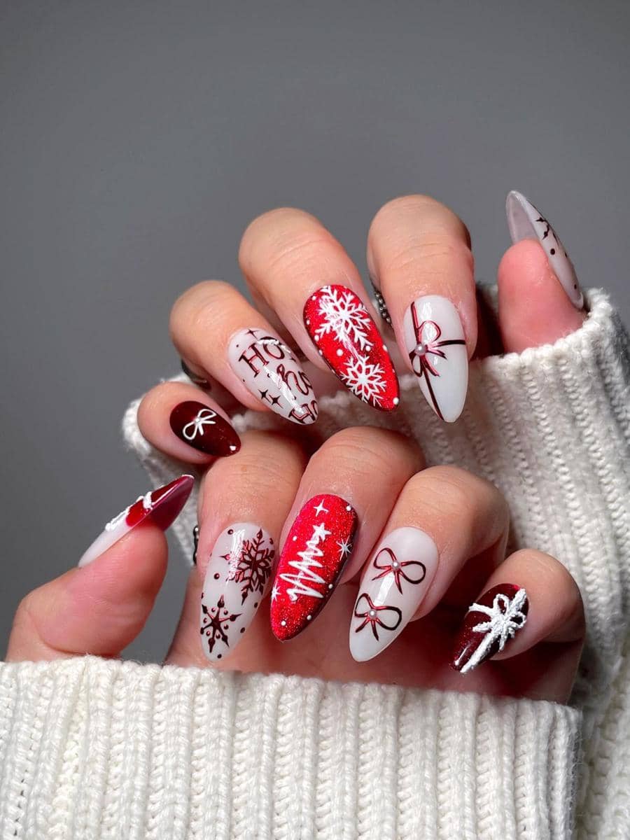 inspirasi nail art untuk natal 2025
