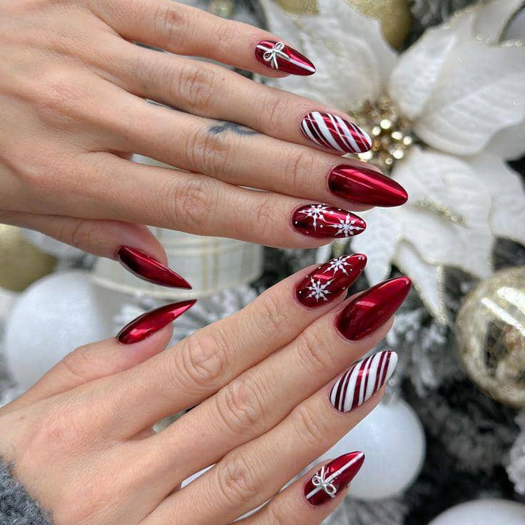 inspirasi nail art untuk natal 2025