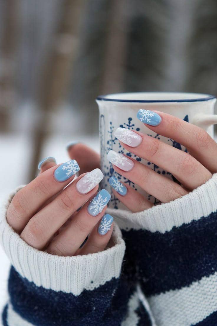 inspirasi nail art winter yang cozy dan calming