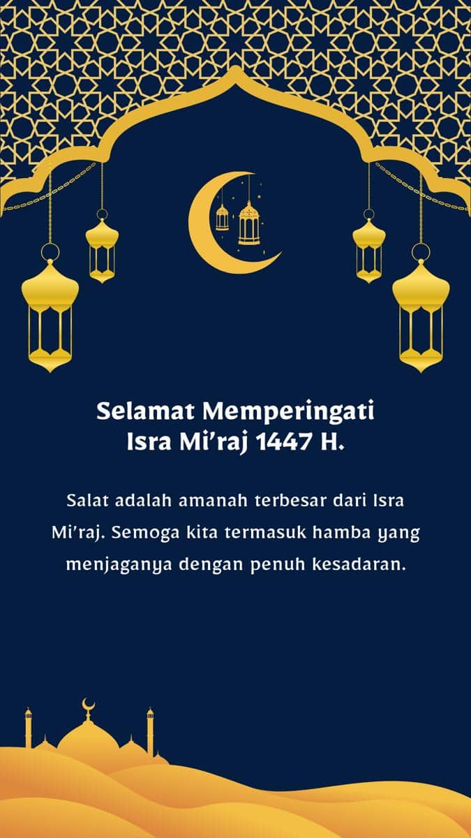 Ucapan Isra Mi'raj untuk WhatsApp dan Instagram Story