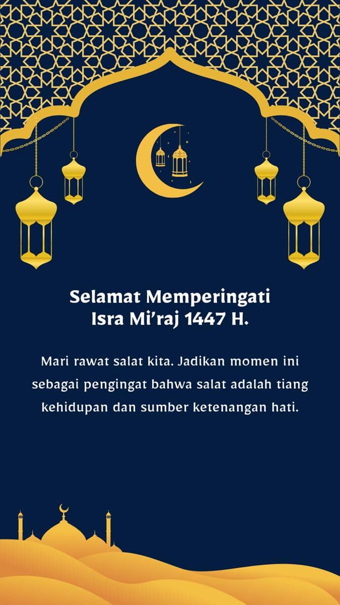 Ucapan Isra Mi'raj untuk WhatsApp dan Instagram Story