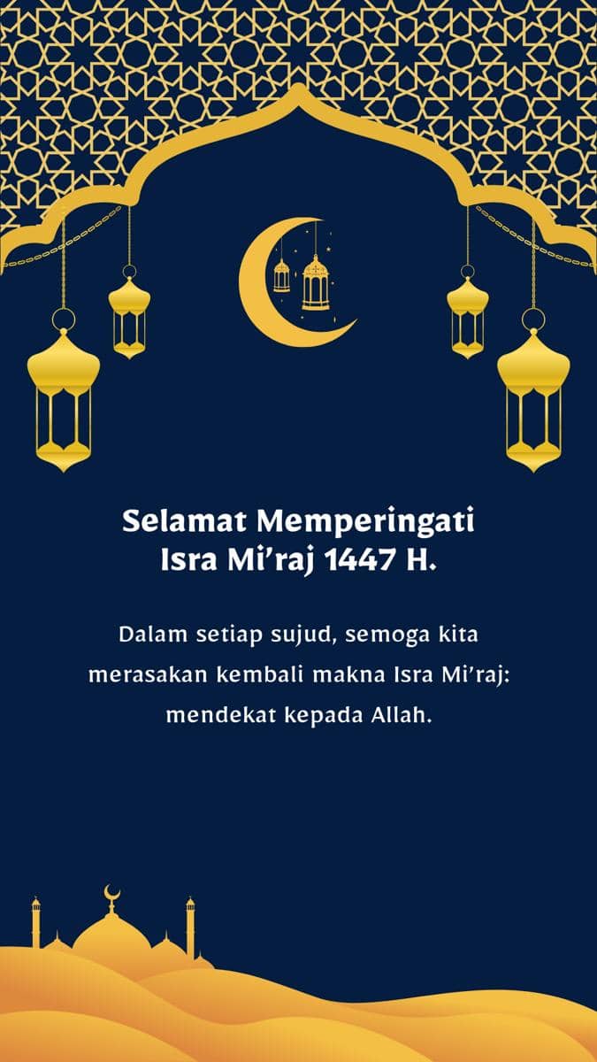 Ucapan Isra Mi'raj untuk WhatsApp dan Instagram Story