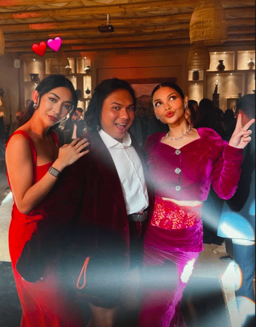 Keanu, Tengku Nadira Adnan dan Shania Salsabila di acara pernikahan Ranggaz Laksmana