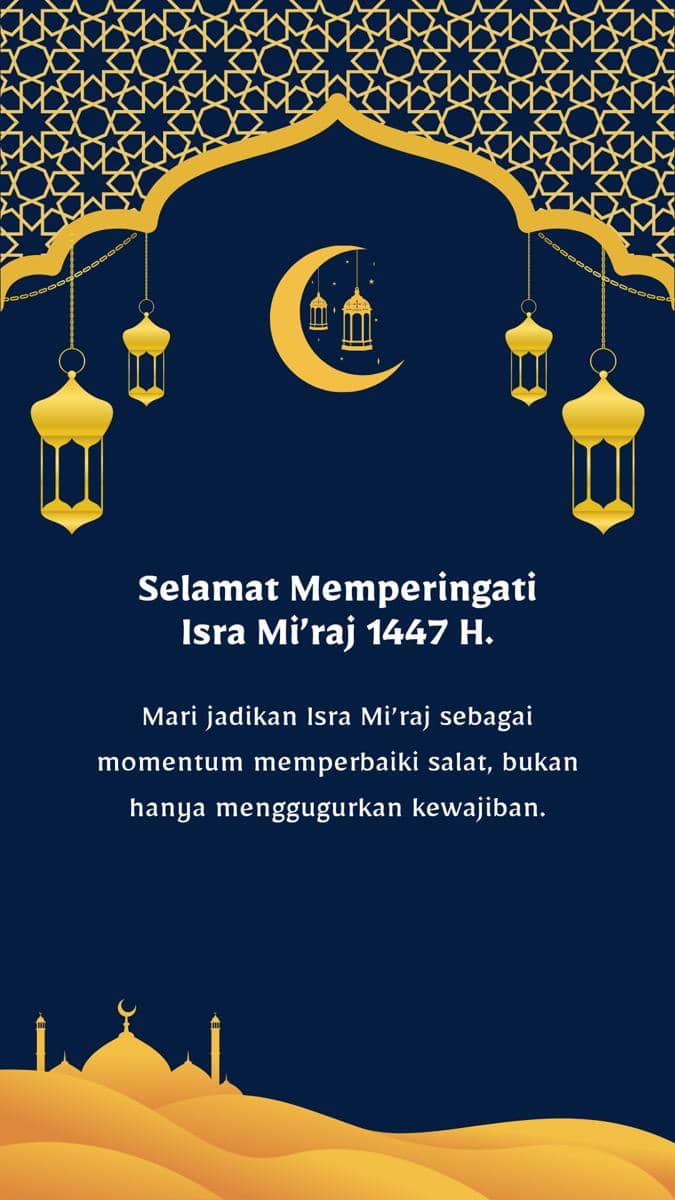Ucapan Isra Mi'raj untuk WhatsApp dan Instagram Story