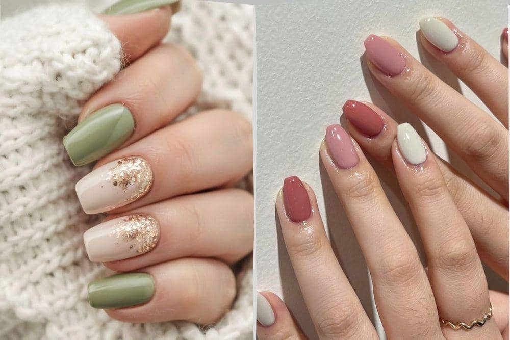 inspirasi nail art 3 warna