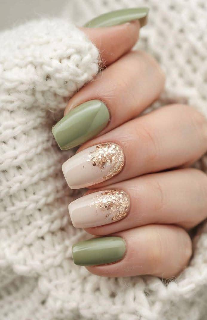 inspirasi nail art 3 warna