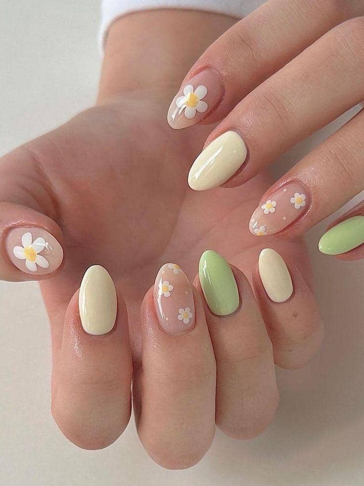 inspirasi nail art 3 warna