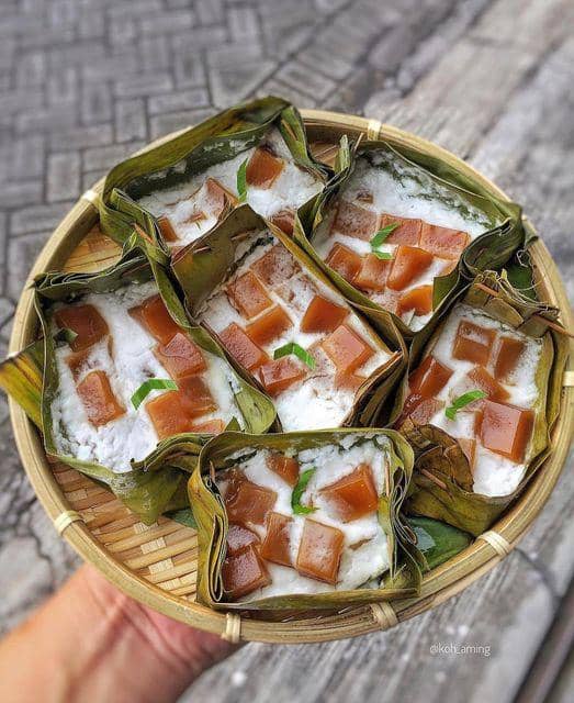 Kue Keranjang Santan Pandan