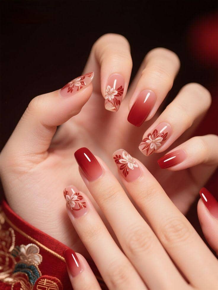 inspirasi nail art nuansa imlek