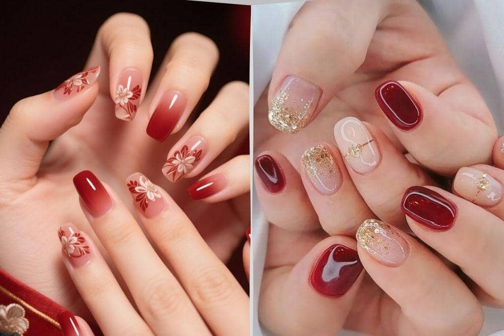 inspirasi nail art nuansa imlek