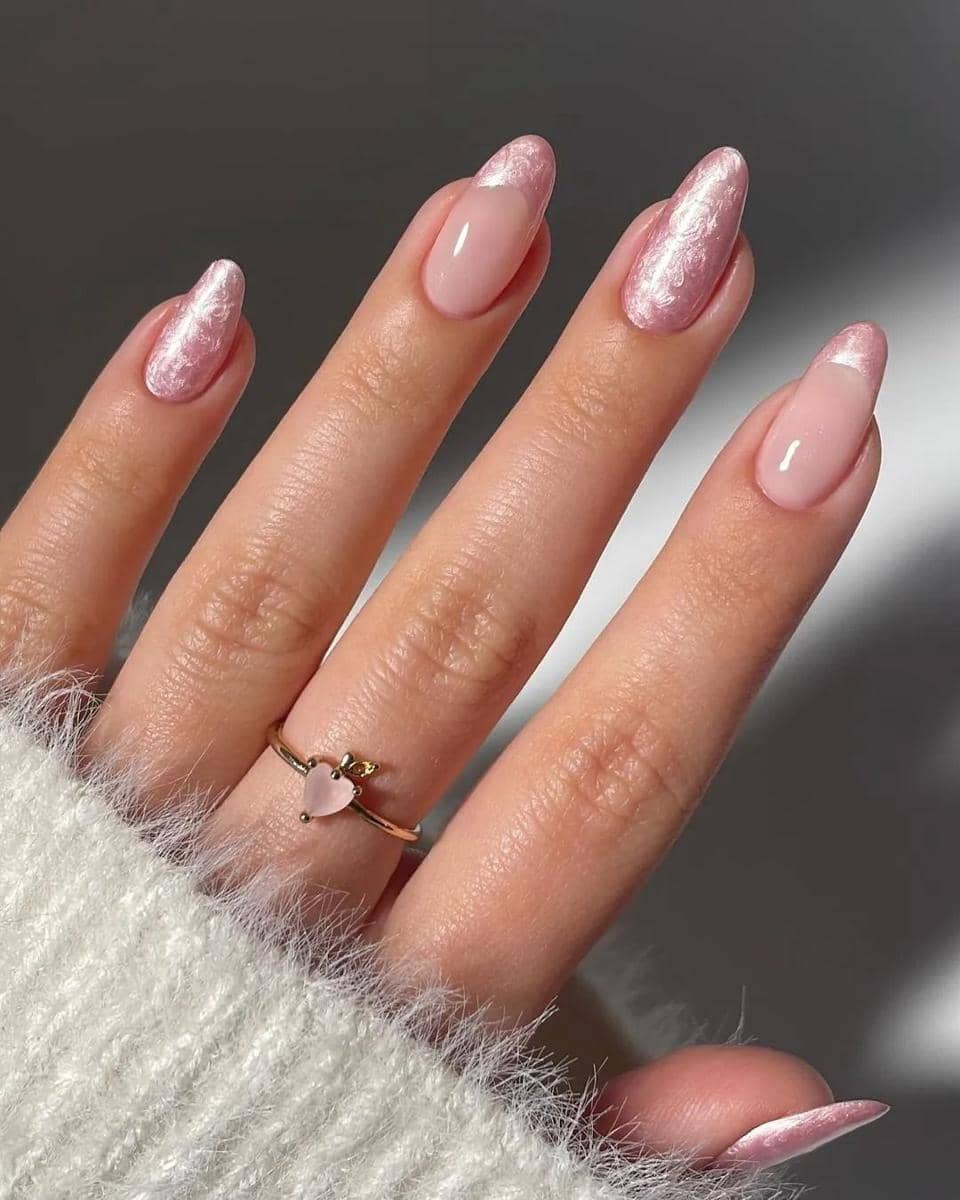 inspirasi nail art nude pinkish
