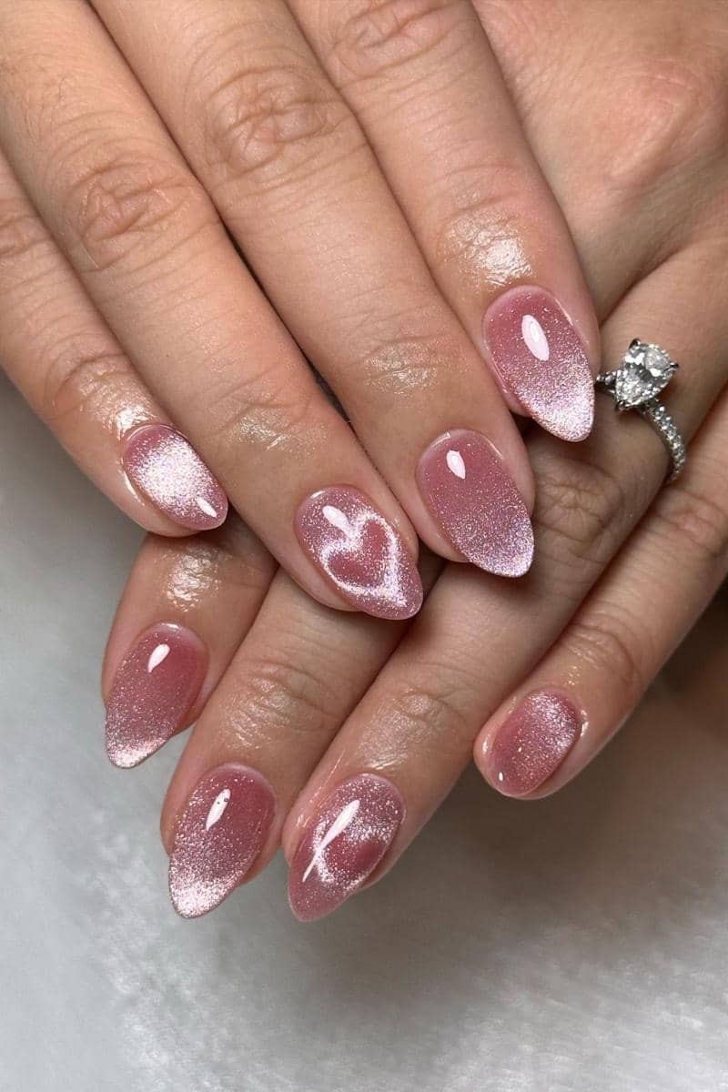 inspirasi nail art nude pinkish