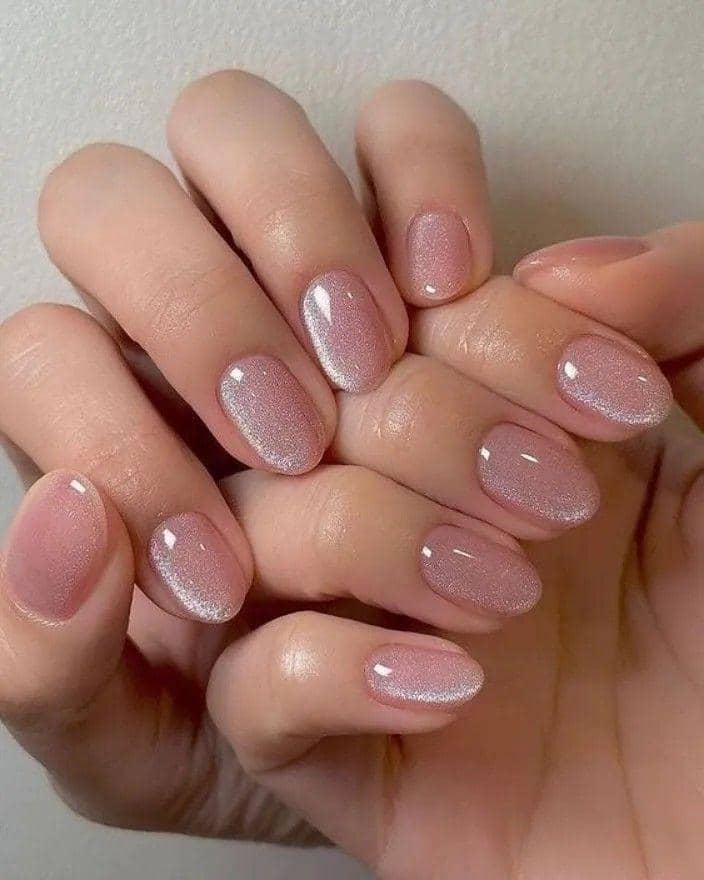 inspirasi nail art nude pinkish