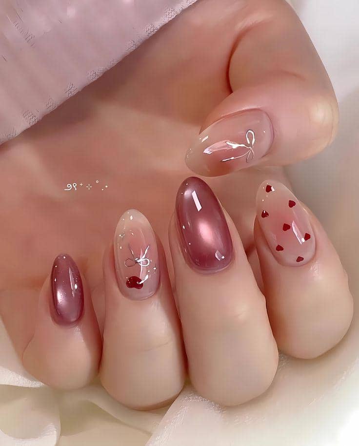 inspirasi nail art nude pinkish