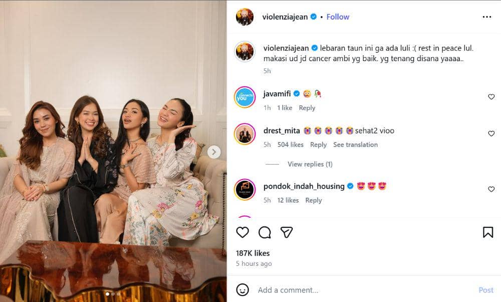 Artis Unggah Foto Kenangan Bersama Lula Lahfah