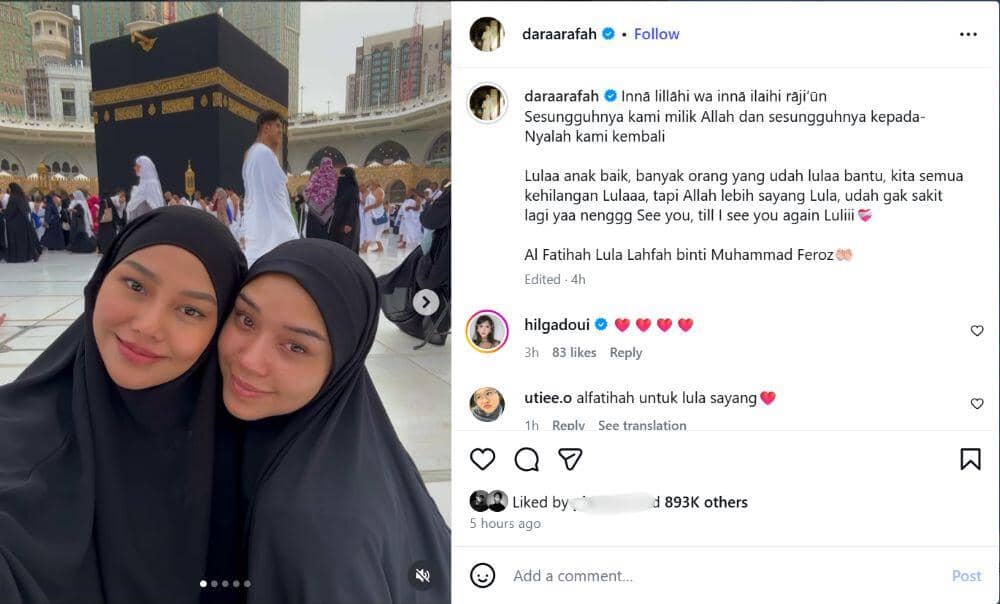 Artis Unggah Foto Kenangan Bersama Lula Lahfah