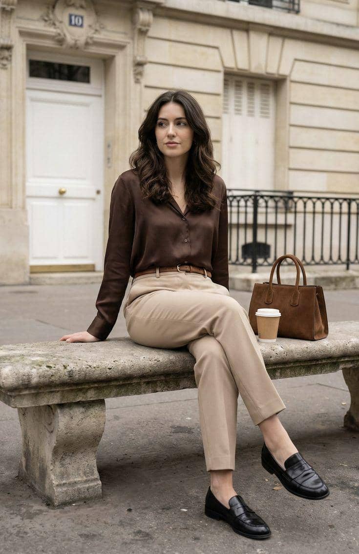 baju cokelat cocok dengan celana warna apa