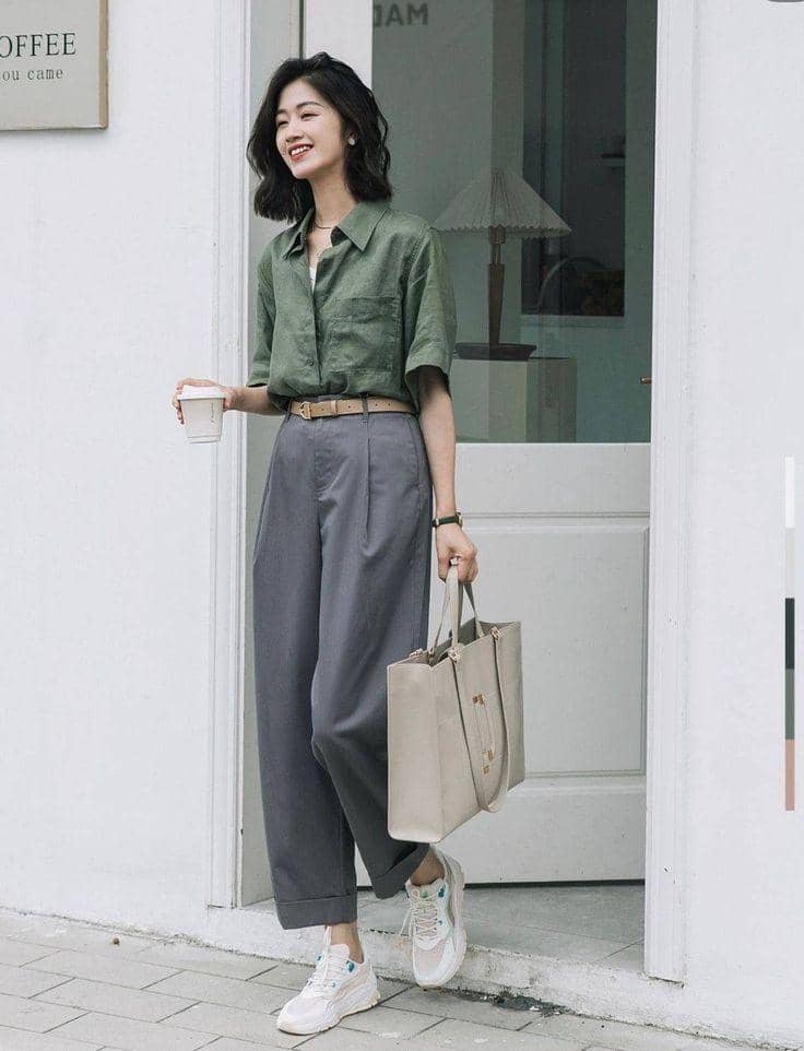 baju hijau cocok dengan celana warna apa