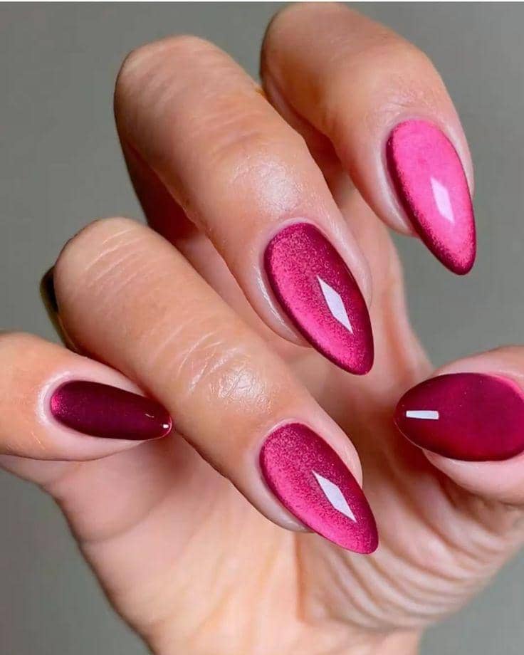 inspirasi nail art nuansa fuchsia