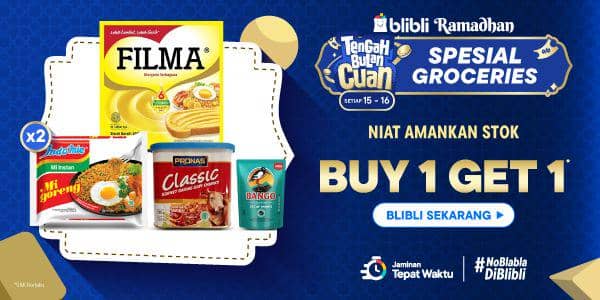 Stok Kebutuhan Ramadan di Rumah, Ada Promo Buy 1 Get 1 di Blibli