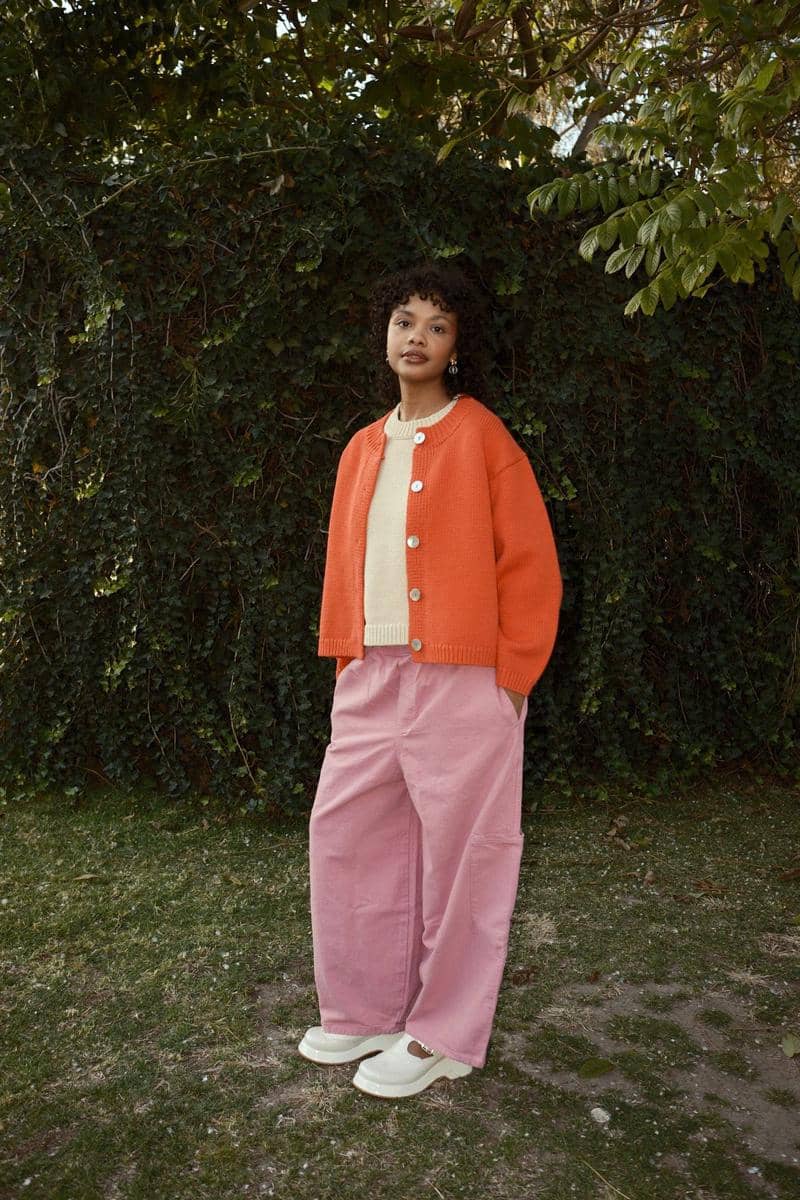 Orange and pink