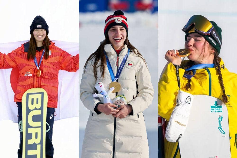 atlet perempuan di winter olympics Snowboarding