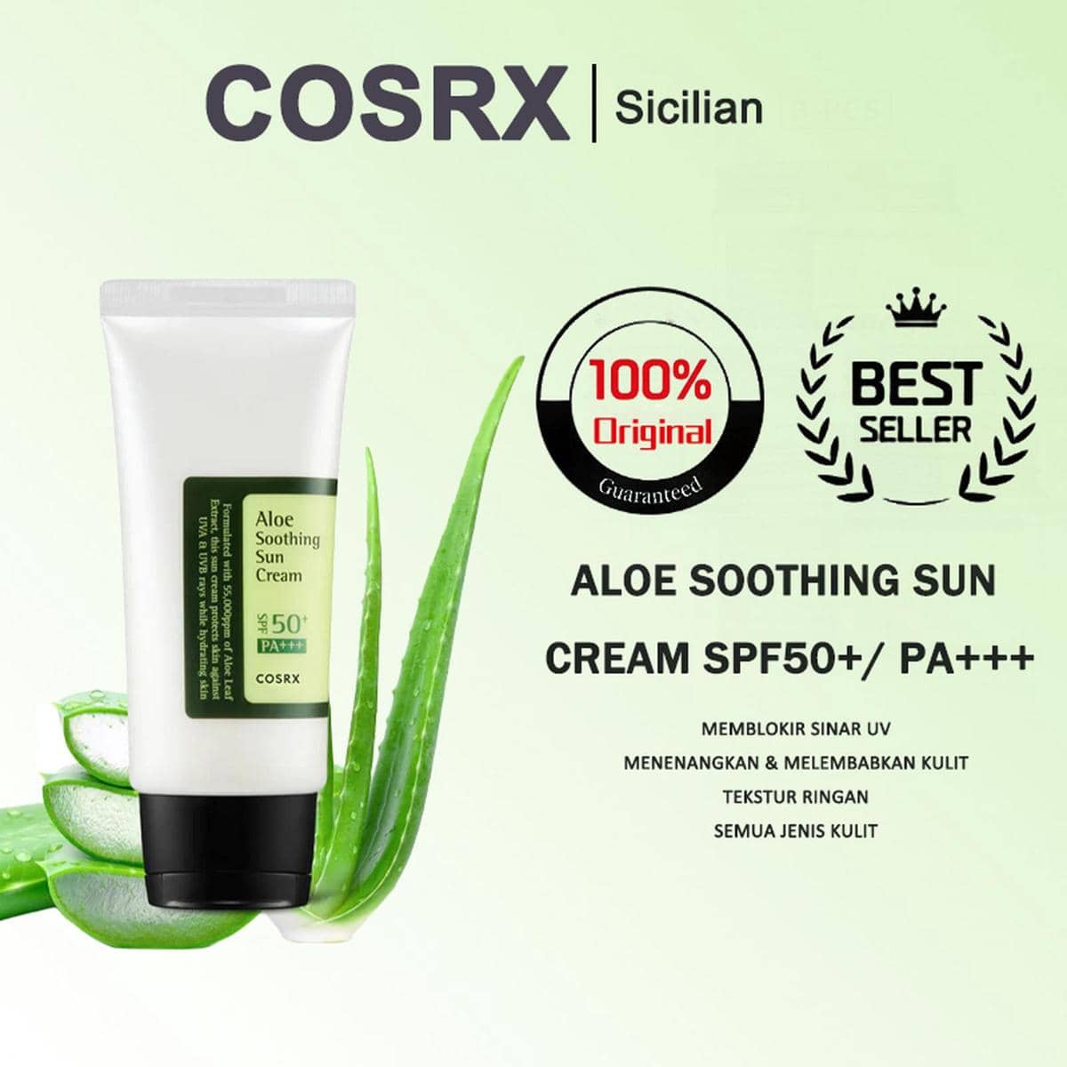 COSRX Aloe Soothing Sun Cream SPF 50+ PA+++