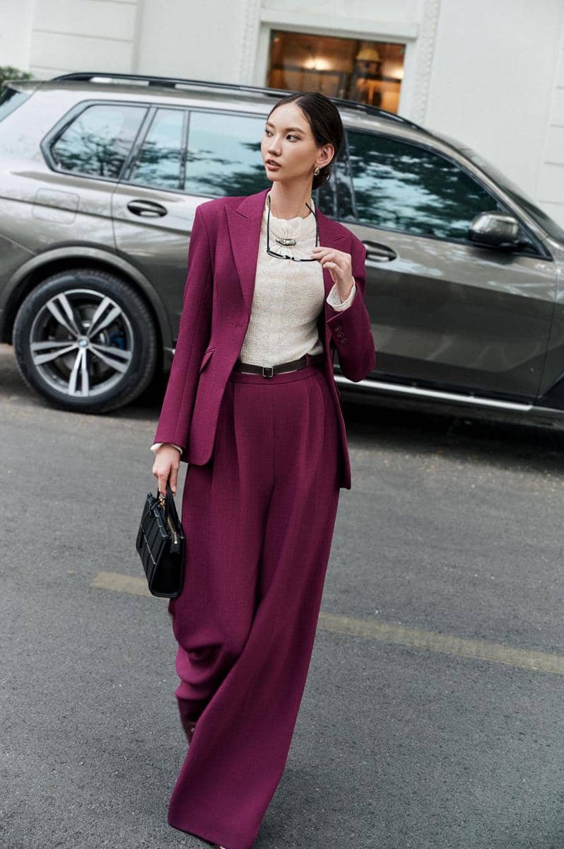 Plum and White
