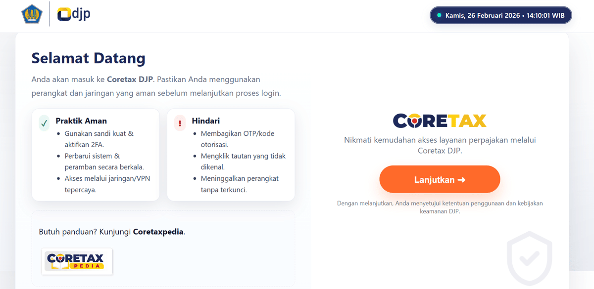 cara lapor SPT Tahunan di Coretax