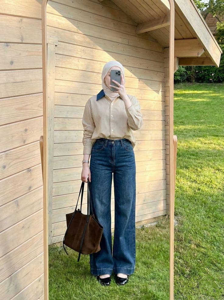 outfit bukber celana jeans