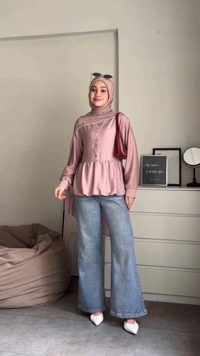 outfit bukber celana jeans