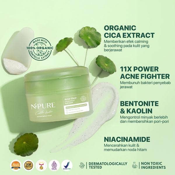 masker yang cocok untuk kulit sensitif, berminyak, dan berjerawat