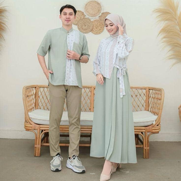 tren set outfit family Lebaran