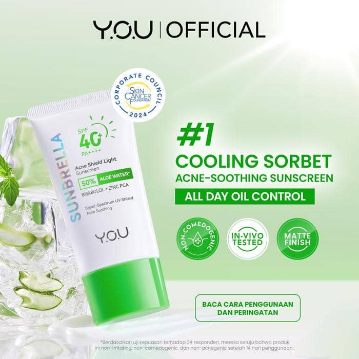 YOU Acne Shield Light Sunscreen Sunbrella SPF40+ PA++++
