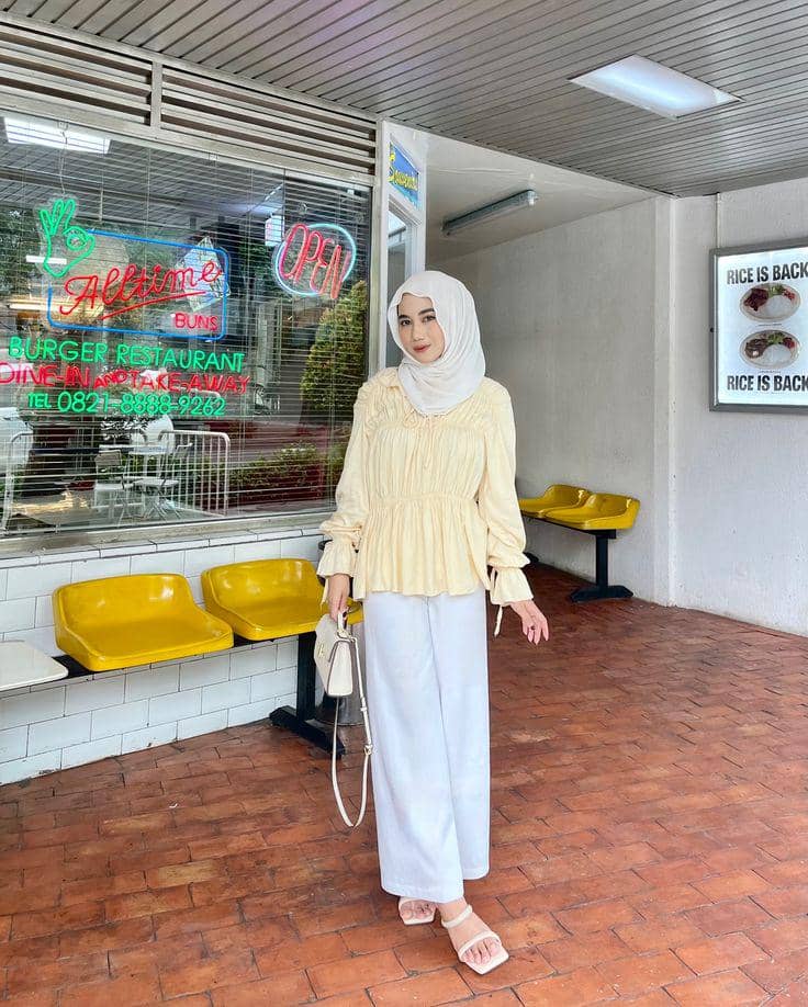 baju warna butter yellow cocok dengan jilbab warna apa