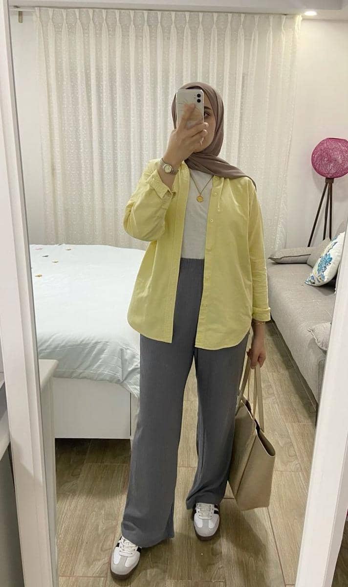 baju warna butter yellow cocok dengan jilbab warna apa